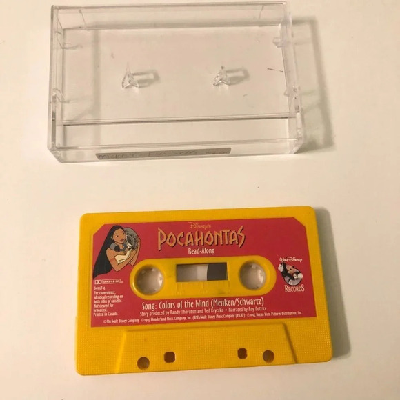 Vtg 1995 Pocahontas Play Along Cassette Tapes Only Lot of  2 - Picture 6 of 8